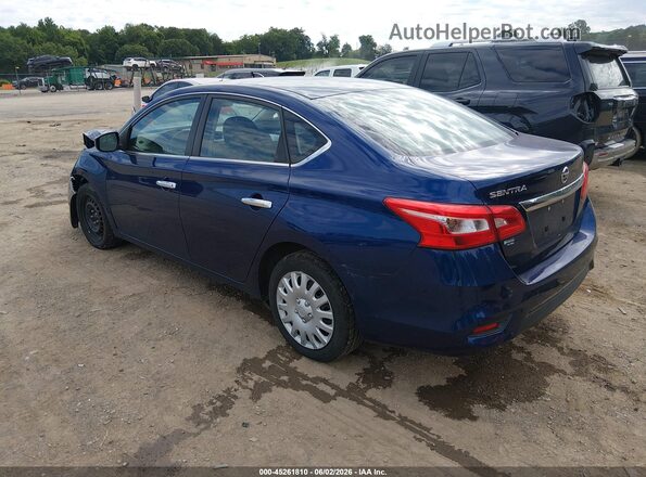 3N1AB7AP8KY369977 2019 NISSAN SENTRA Blue Trasero izquierdo