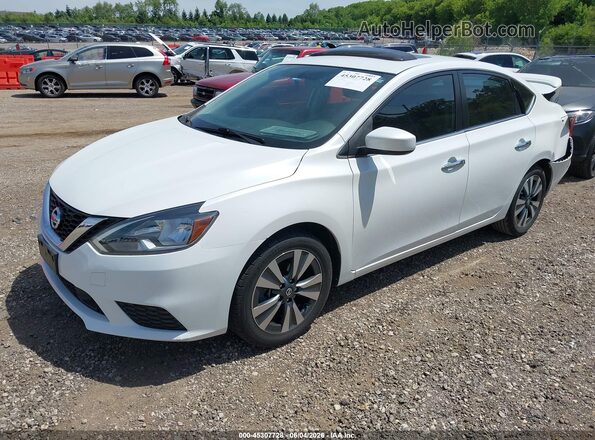 3N1AB7AP8KY382213 2019 NISSAN SENTRA White Vista tres cuartos delantera izquierda