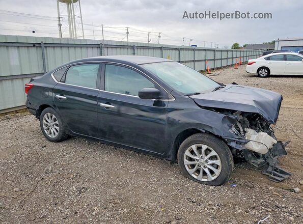 3N1AB7AP8KY399299 2019 NISSAN SENTRA Black Delantero derecho