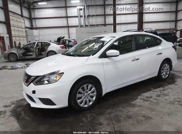 3N1AB7AP8KY425772 2019 NISSAN SENTRA White Vista tres cuartos delantera izquierda