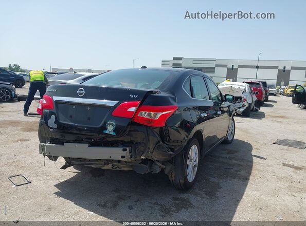 3N1AB7AP8KY431460 2019 NISSAN SENTRA Черный Задняя правая четверть