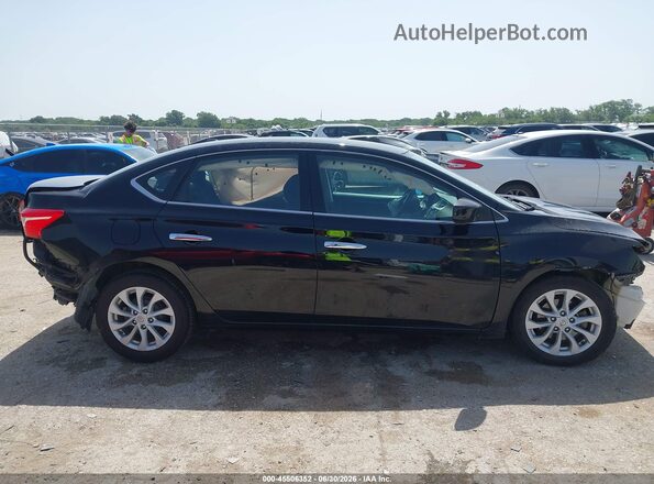 3N1AB7AP8KY431460 2019 NISSAN SENTRA Черный Вид задней части салона
