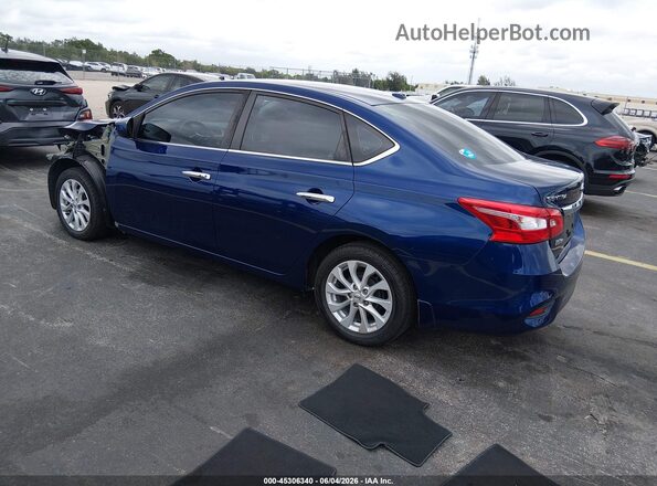 3N1AB7AP8KY445956 2019 NISSAN SENTRA Blue Trasero izquierdo