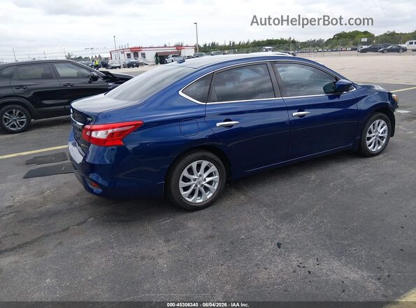 3N1AB7AP8KY445956 2019 NISSAN SENTRA Blue Trasero derecho