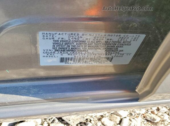 3N1AB7AP9GL656863 2016 NISSAN SENTRA Silver Вид підкапотного простору