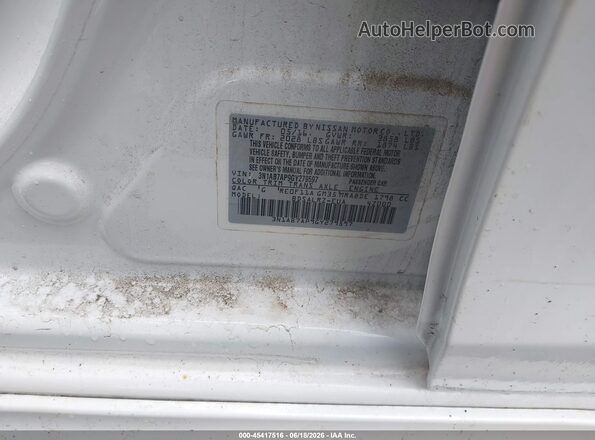 3N1AB7AP9GY279597 2016 NISSAN SENTRA White Շարժիչի բաժամունքի տեսք