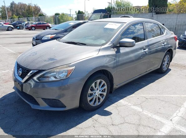 3N1AB7AP9HY251221 2017 NISSAN SENTRA Gray Առջևի ձախ երեք քառորդ տեսարան