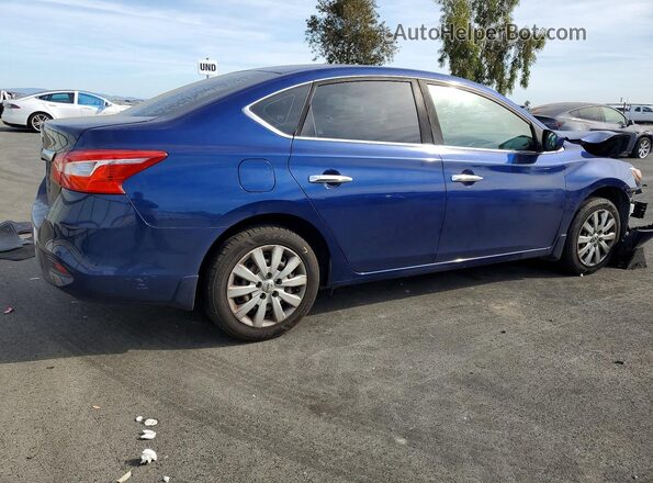 3N1AB7AP9HY275874 2017 NISSAN SENTRA Синий Задняя правая четверть