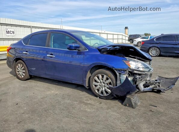 3N1AB7AP9HY275874 2017 NISSAN SENTRA Синий Передняя правая четверть