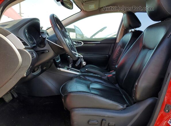 3N1AB7AP9HY410934 2017 NISSAN SENTRA Red Widok wnętrza z przodu
