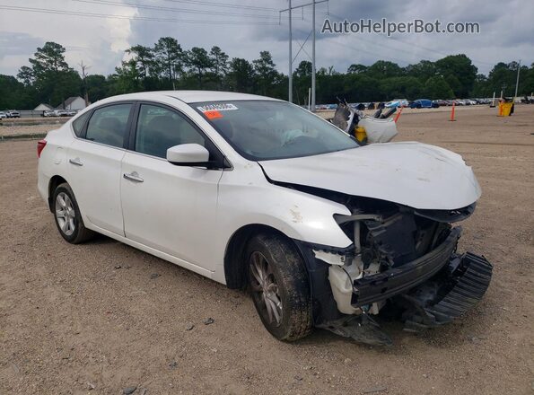 3N1AB7AP9KL606120 2019 NISSAN SENTRA White Delantero derecho