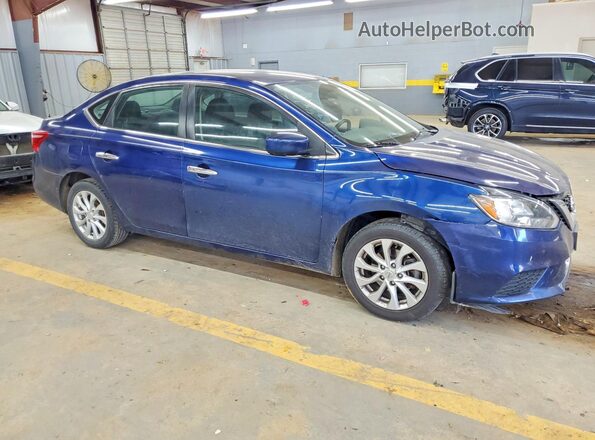 3N1AB7AP9KL616002 2019 NISSAN SENTRA Blue Delantero derecho