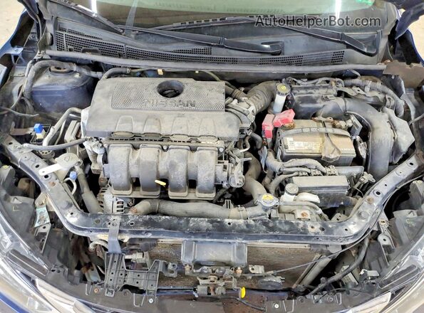 3N1AB7AP9KL616002 2019 NISSAN SENTRA Blue Vista interior trasera
