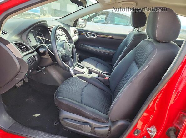 3N1AB7AP9KY239917 2019 NISSAN SENTRA Red Widok wnętrza z przodu