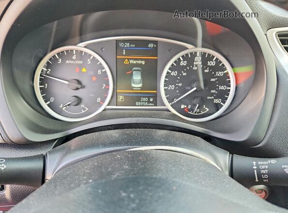 3N1AB7AP9KY239917 2019 NISSAN SENTRA Red Widok zestawu wskaźników