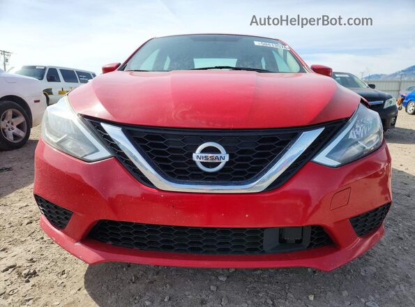 3N1AB7AP9KY239917 2019 NISSAN SENTRA Red Widok z przodu