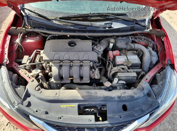 3N1AB7AP9KY239917 2019 NISSAN SENTRA Red Widok wnętrza z tyłu