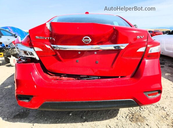 3N1AB7AP9KY239917 2019 NISSAN SENTRA Red Widok z tyłu