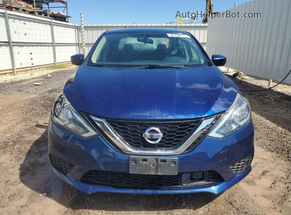 3N1AB7AP9KY246480 2019 NISSAN SENTRA Blue VIN კოდის სტიკერის ხედი