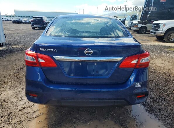 3N1AB7AP9KY246480 2019 NISSAN SENTRA Blue უკანა ხედი