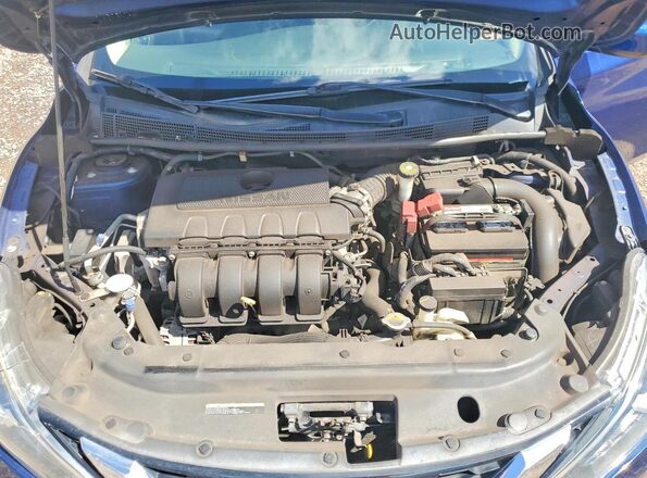 3N1AB7AP9KY246480 2019 NISSAN SENTRA Blue უკანა სალონის ხედი