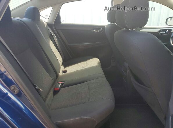 3N1AB7AP9KY246480 2019 NISSAN SENTRA Blue უკანა სავარძლების ხედი