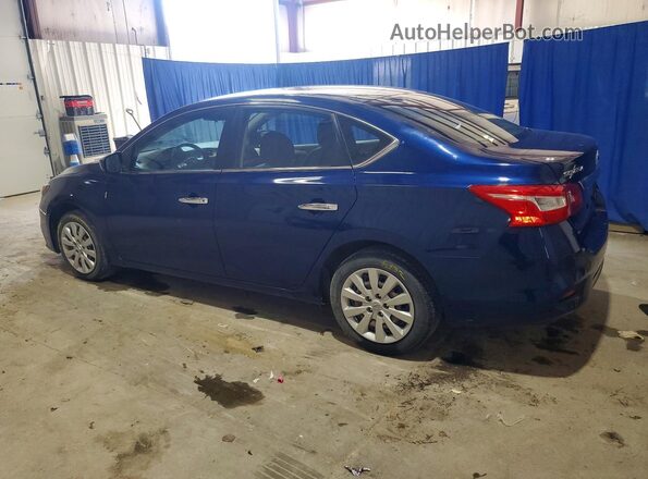 3N1AB7AP9KY247225 2019 NISSAN SENTRA Blue Задня ліва чверть