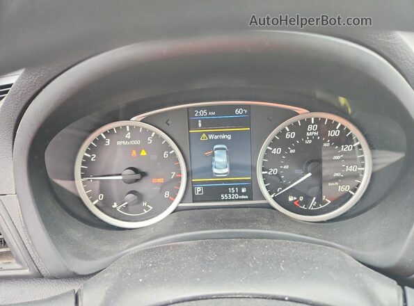 3N1AB7AP9KY247225 2019 NISSAN SENTRA Blue Вид щитка приладів