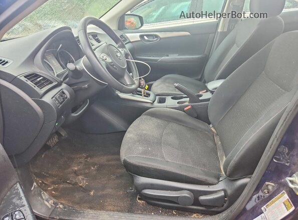 3N1AB7AP9KY247225 2019 NISSAN SENTRA Blue Вид салону спереду