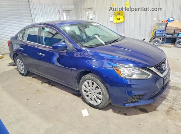 3N1AB7AP9KY247225 2019 NISSAN SENTRA Blue Передня права чверть