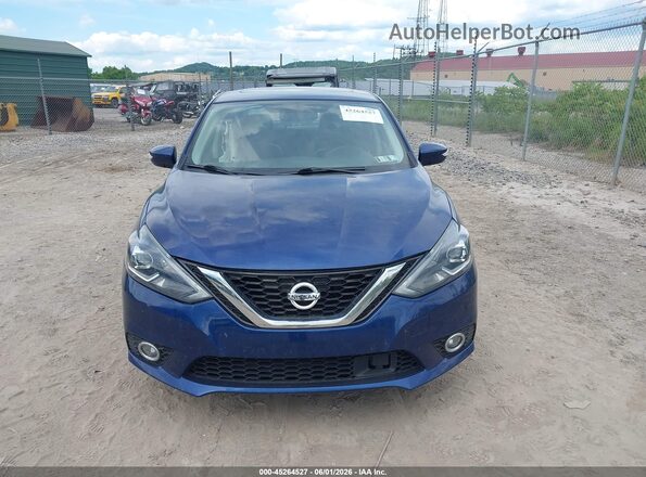 3N1AB7AP9KY260749 2019 NISSAN SENTRA Blue Widok zestawu wskaźników