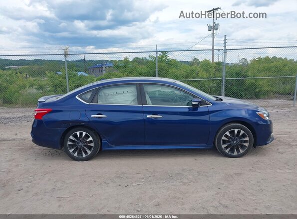 3N1AB7AP9KY260749 2019 NISSAN SENTRA Blue Widok wnętrza z tyłu