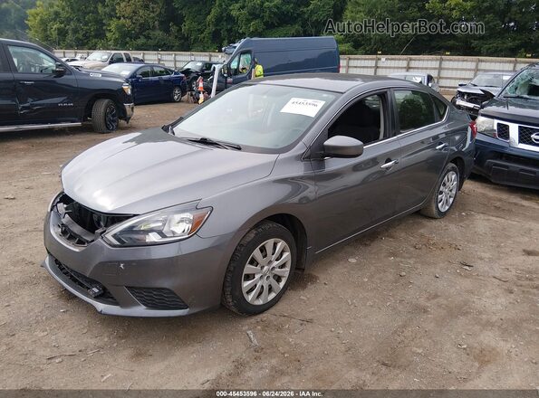 3N1AB7AP9KY261593 2019 NISSAN SENTRA Gray წინა მარცხენა ხედი სამი მეოთხედიდან