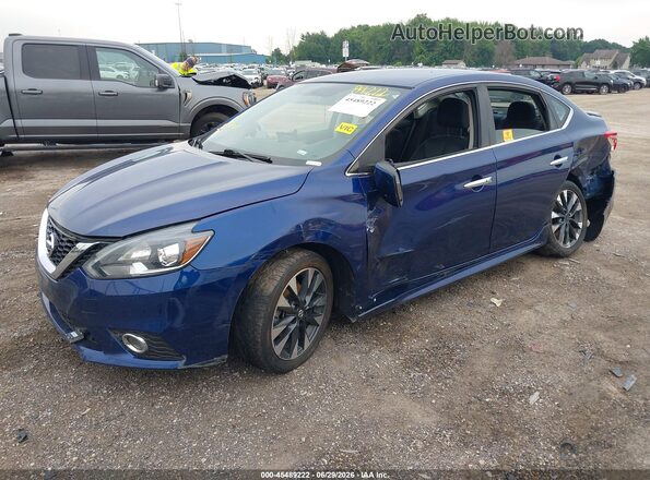 3N1AB7AP9KY320190 2019 NISSAN SENTRA Blue წინა მარცხენა ხედი სამი მეოთხედიდან