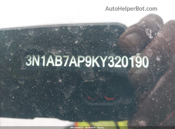 3N1AB7AP9KY320190 2019 NISSAN SENTRA Blue ძრავის განყოფილების ხედი