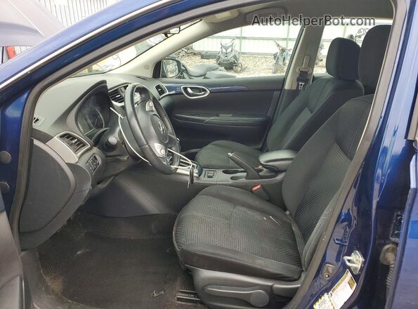 3N1AB7AP9KY338379 2019 NISSAN SENTRA Blue Widok wnętrza z przodu