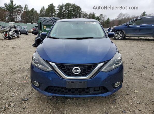 3N1AB7AP9KY338379 2019 NISSAN SENTRA Blue Widok z przodu