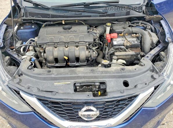 3N1AB7AP9KY338379 2019 NISSAN SENTRA Blue Widok wnętrza z tyłu