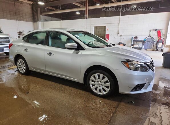3N1AB7AP9KY358857 2019 NISSAN SENTRA Silver Delantero derecho