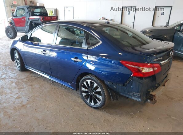 3N1AB7AP9KY373004 2019 NISSAN SENTRA Dark Blue Tył lewy