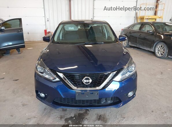 3N1AB7AP9KY373004 2019 NISSAN SENTRA Dark Blue Widok zestawu wskaźników