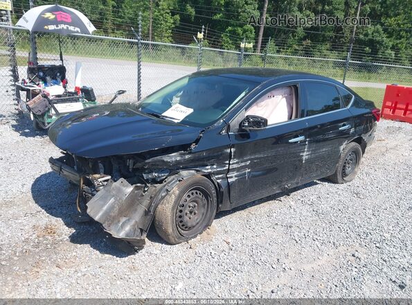 3N1AB7AP9KY383015 2019 NISSAN SENTRA Black წინა მარცხენა ხედი სამი მეოთხედიდან