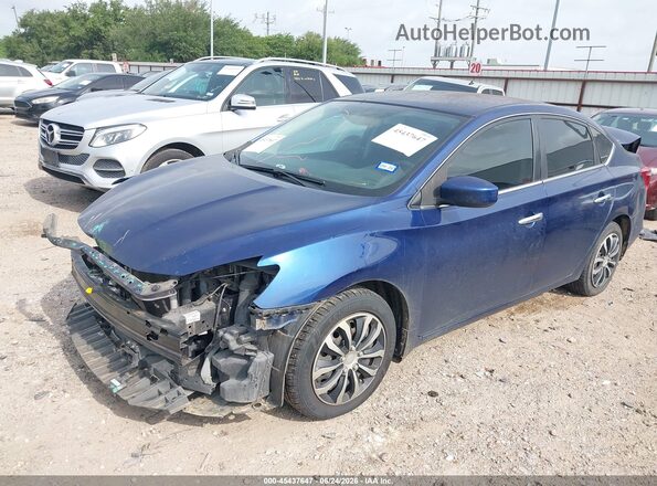 3N1AB7AP9KY407619 2019 NISSAN SENTRA Blue Przód lewy