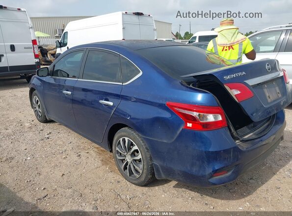 3N1AB7AP9KY407619 2019 NISSAN SENTRA Blue Tył lewy