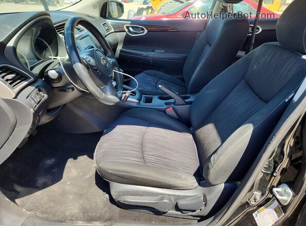 3N1AB7AP9KY415378 2019 NISSAN SENTRA Black Widok wnętrza z przodu