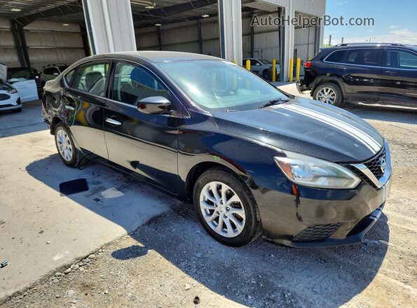 3N1AB7AP9KY415378 2019 NISSAN SENTRA Black Przód prawy