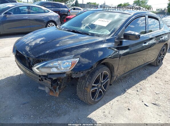 3N1AB7APXGY244342 2016 NISSAN SENTRA Black Առջևի ձախ երեք քառորդ տեսարան