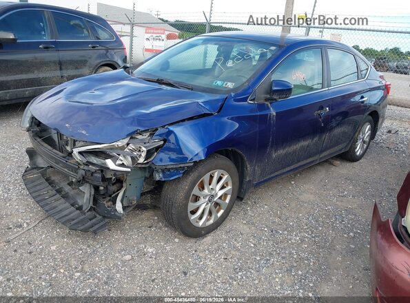3N1AB7APXGY283920 2016 NISSAN SENTRA Синий Передняя левая четверть