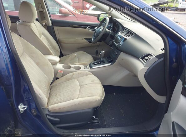3N1AB7APXGY283920 2016 NISSAN SENTRA Синий Вид салона спереди