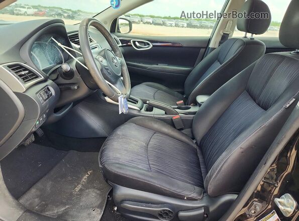 3N1AB7APXHY309062 2017 NISSAN SENTRA Black Widok wnętrza z przodu